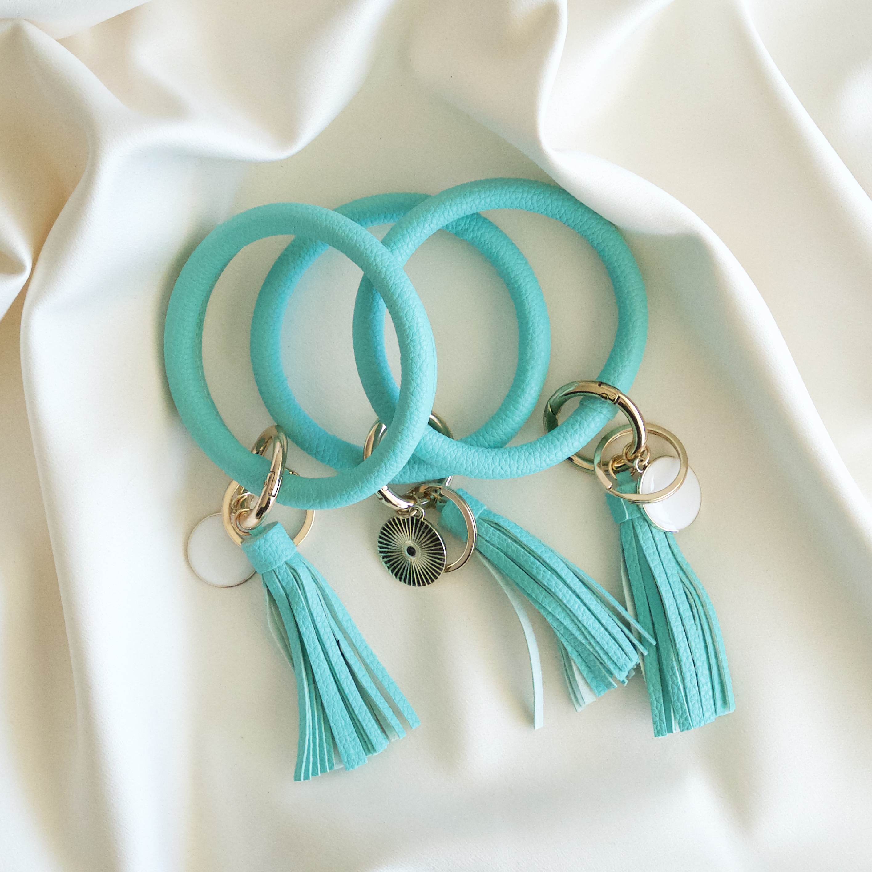 Turquoise Blue Bracelet Keychain