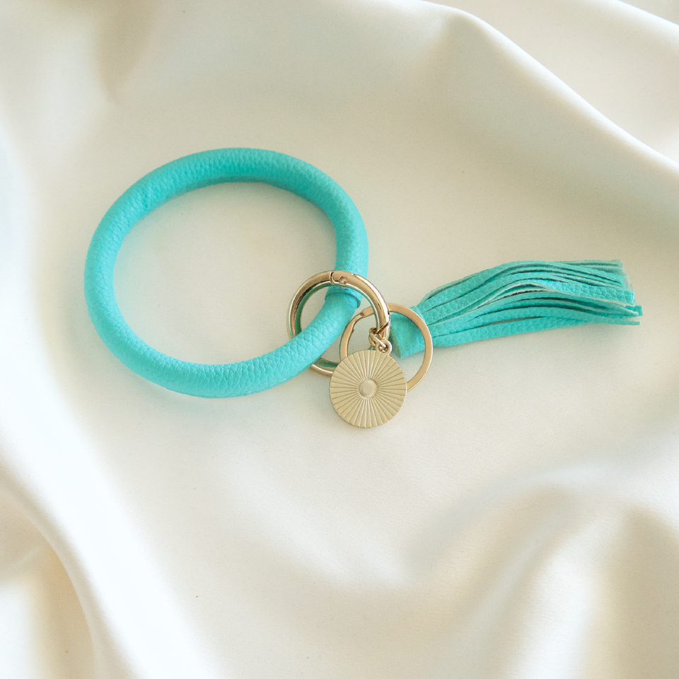 Turquoise Blue Bracelet Keychain